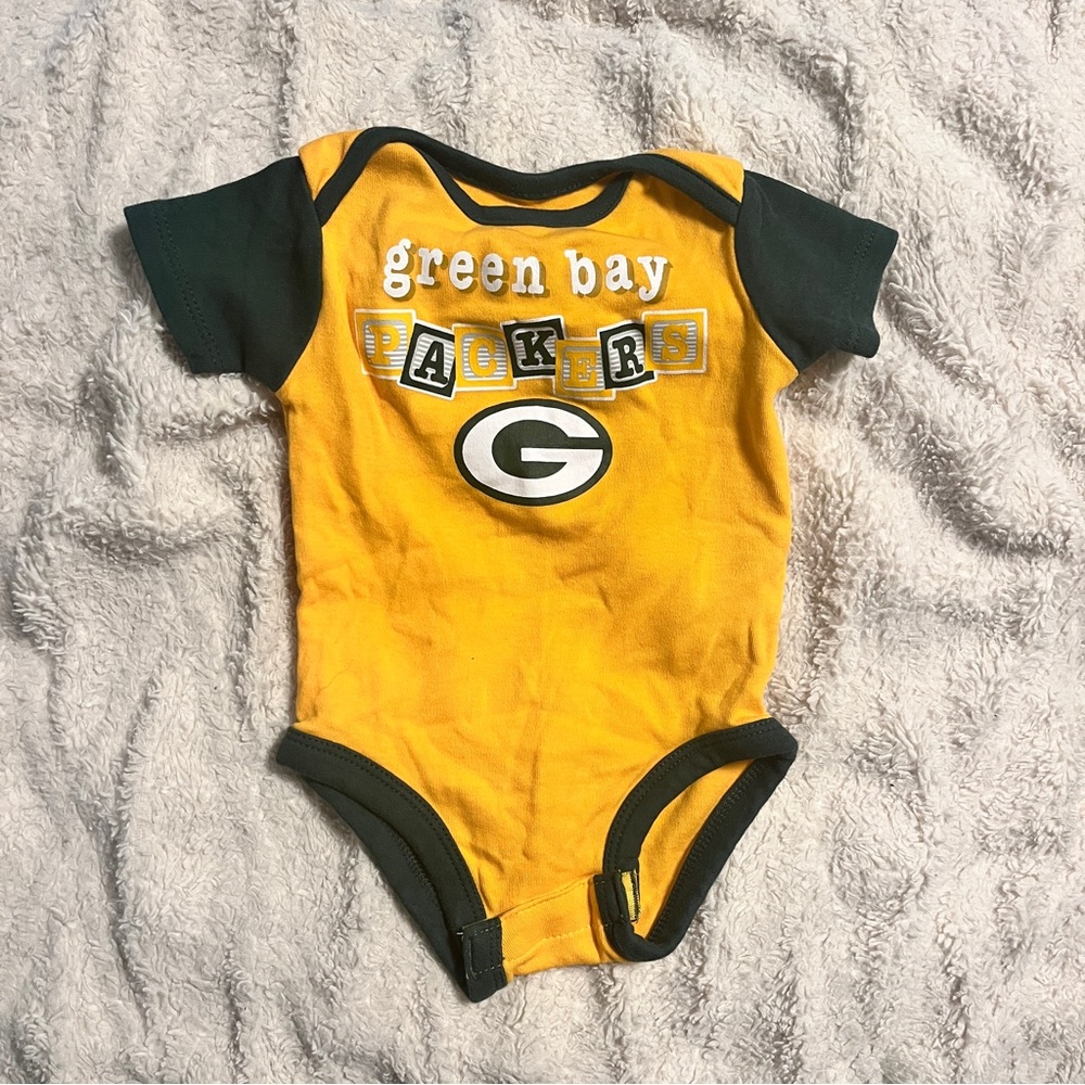 Green Bay Packers Baby One Piece - Yellow and Green